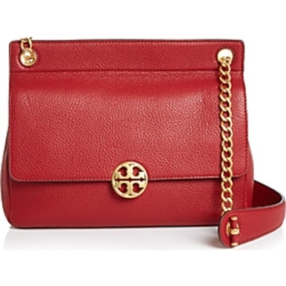 Tory Burch Handbags - Tory Burch Chelsea flap Red shoulder bag NEW